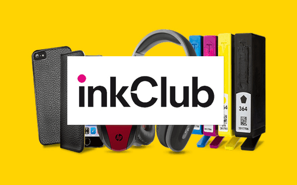 Bild på elektronik och Inkclubs logotyp