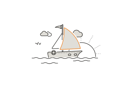 Illustration av lån med hus, bil och flygplan